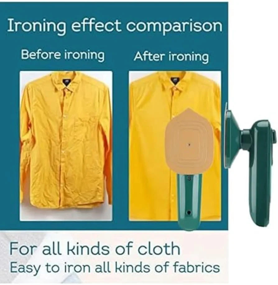 Micro Portable Steam Iron | Mini Ironing Machine for Clothes | Supports Dry and Wet Ironing | Garment Steamer for Home & Travel - Perfect for Gifting.